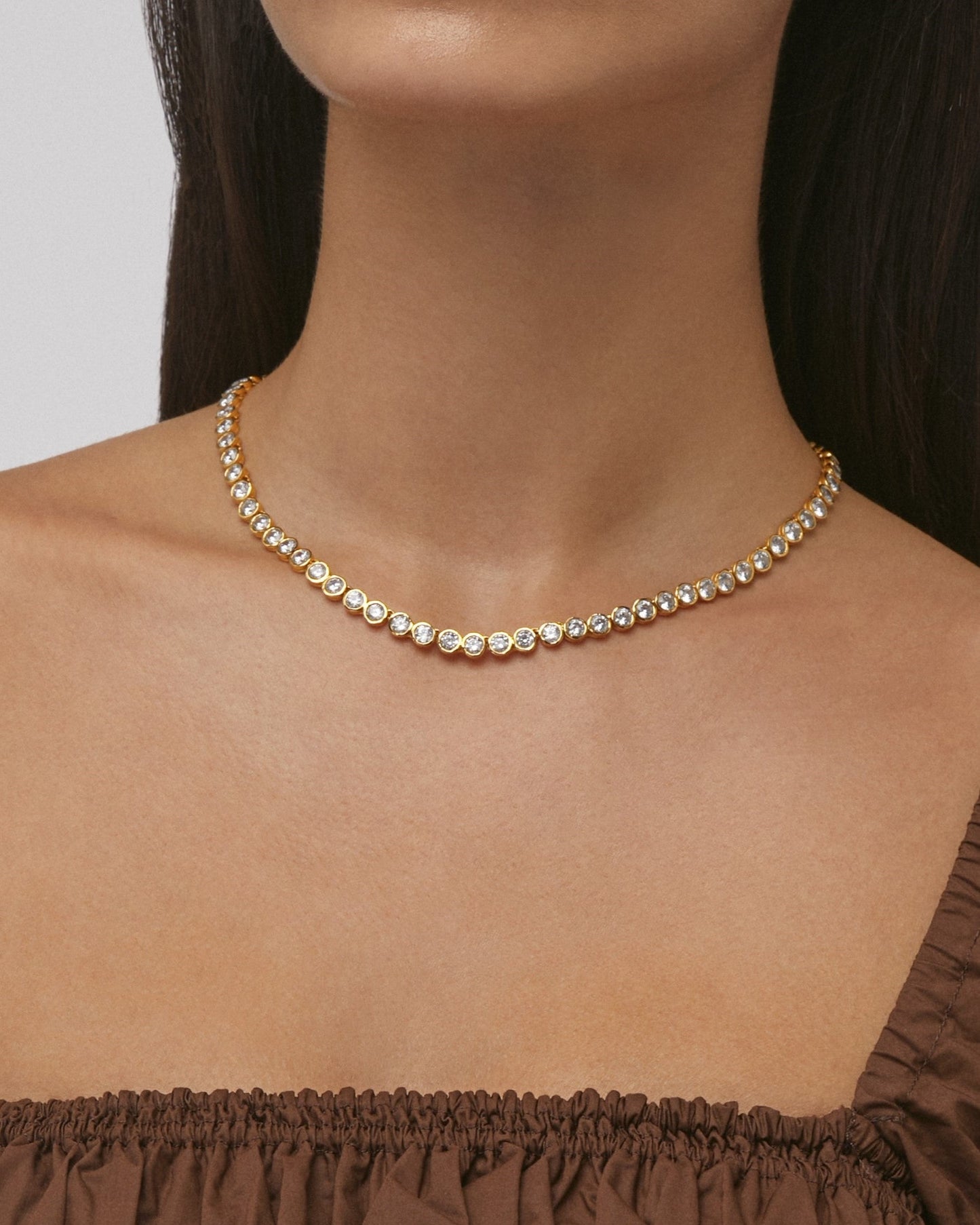 Sparkling Tennis Chain Necklace
