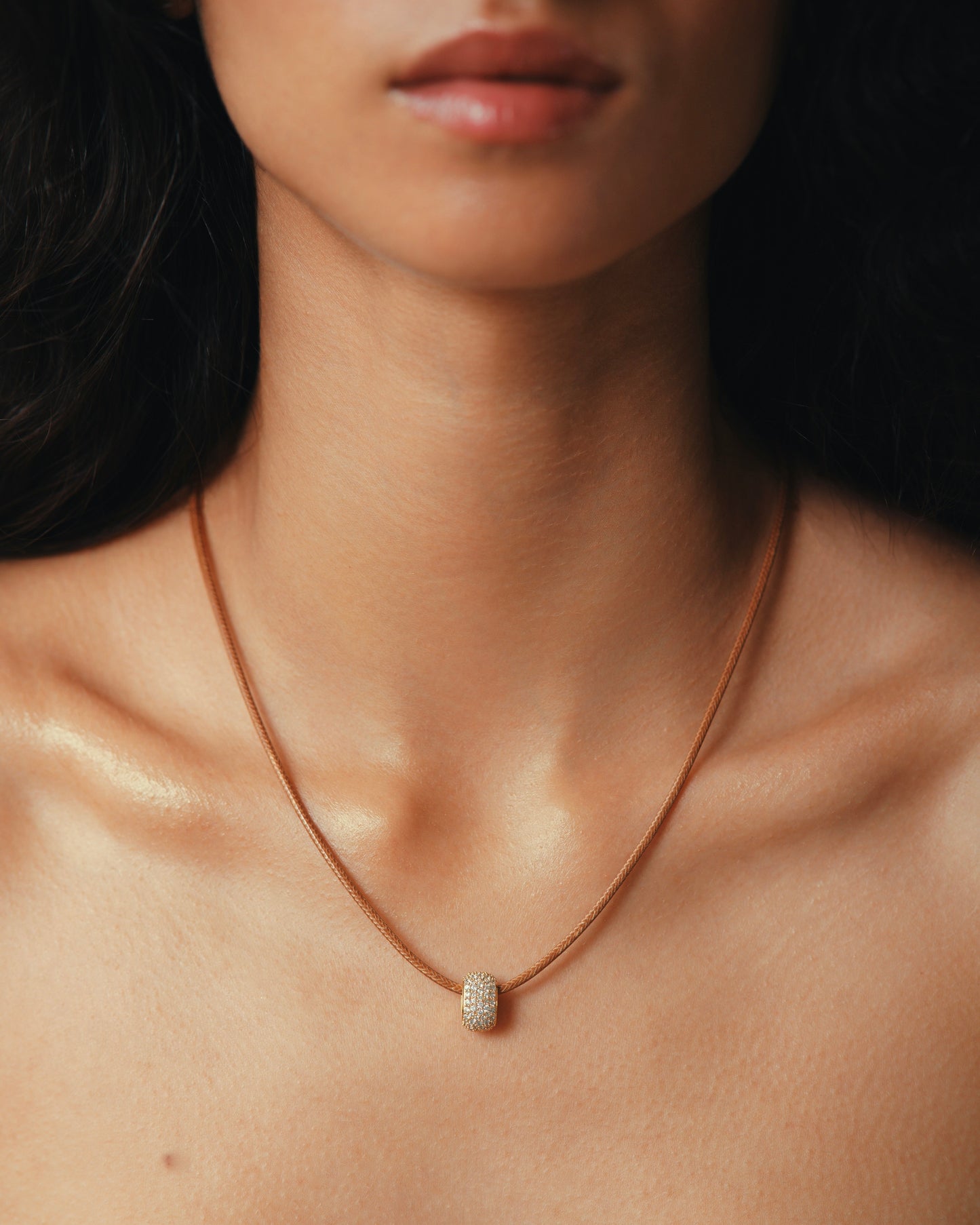 Gold-Plated Layered Pendant Necklace