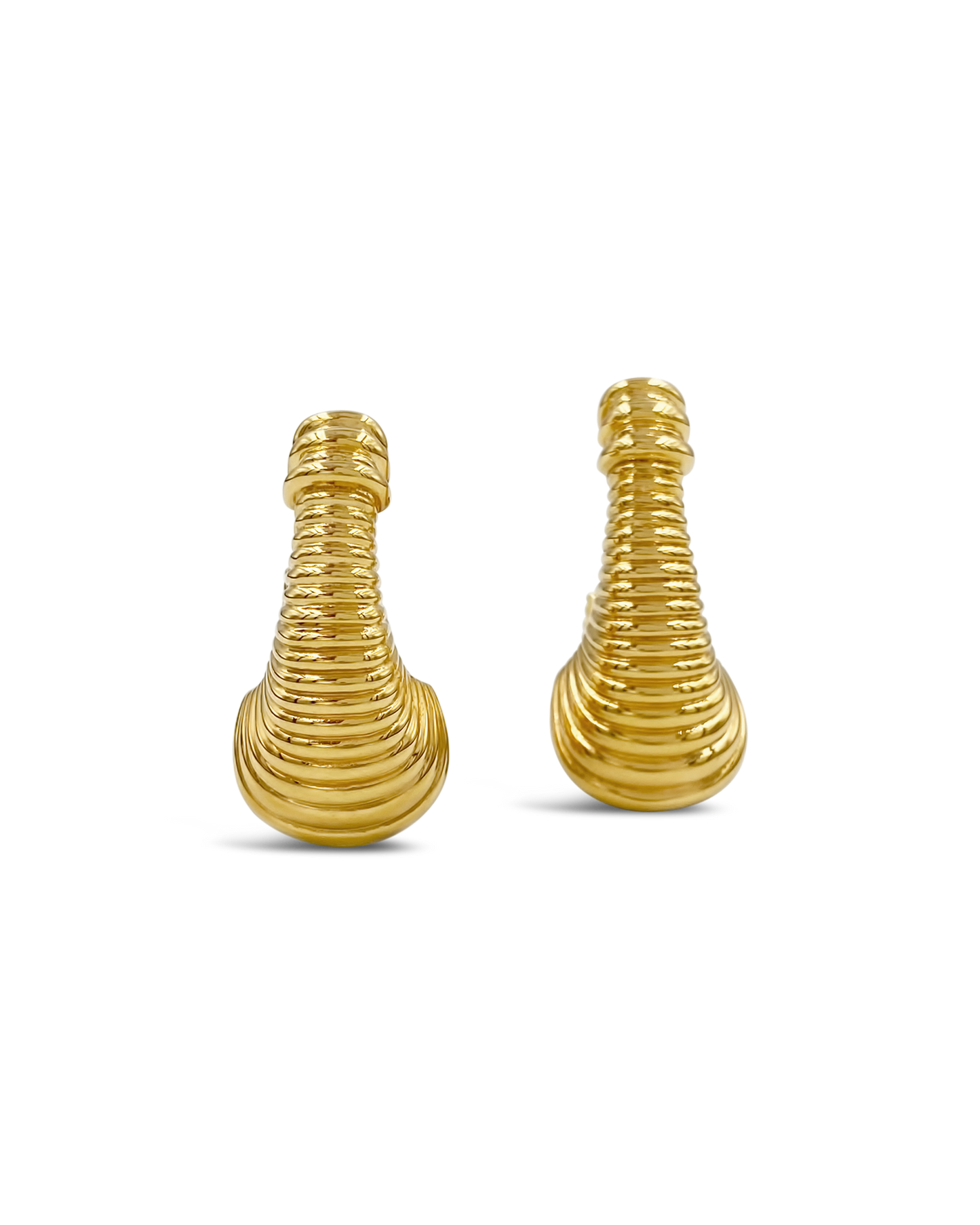Elegant Gold-Tone Drop Earrings – Lightweight Statement Design