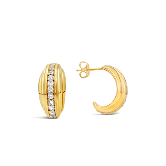 Elegant Twist Hoop Earrings