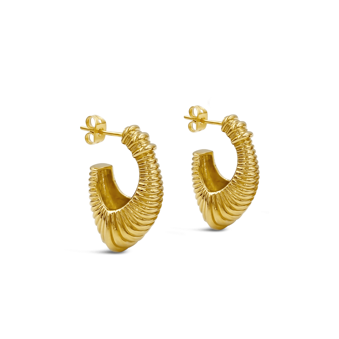 Elegant Gold-Tone Drop Earrings – Lightweight Statement Design