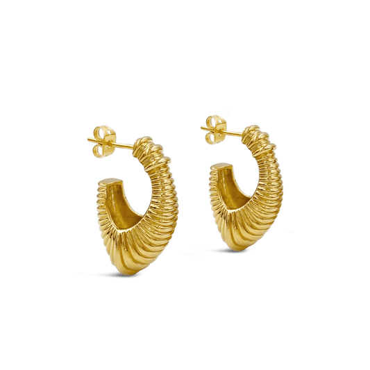 Elegant Gold-Tone Drop Earrings – Lightweight Statement Design